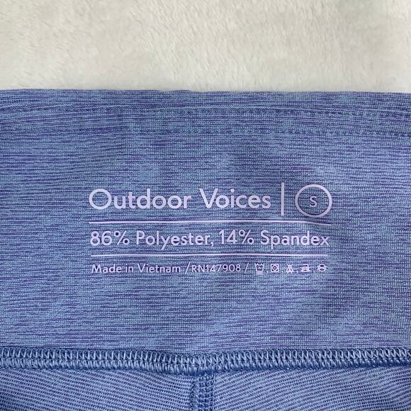 NWT Outdoor Voices 3/4 Warmup Leggings sz Small Lilac Blue Compression Active - Picture 4 of 9